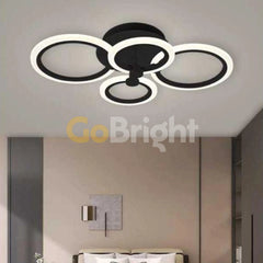 Lustra LED cu Telecomanda Odele 3 Tipuri de Lumini 108W Negru
