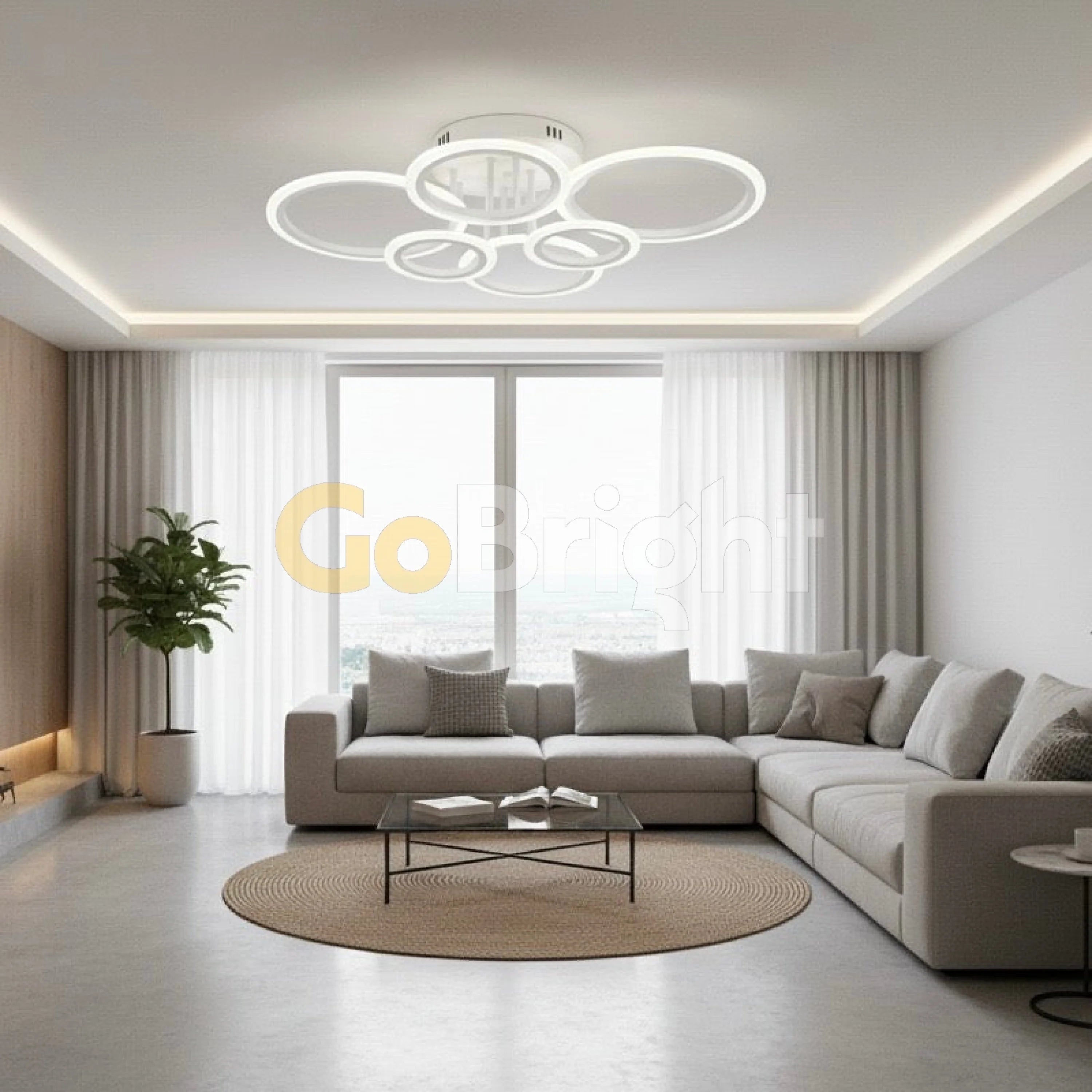 Lustra LED cu Telecomanda Odele 3 Tipuri de Lumini 112W Alb