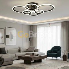 Lustra LED cu Telecomanda Odele 3 Tipuri de Lumini 112W Negru