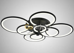 Lustra LED cu Telecomanda Odele 3 Tipuri de Lumini 284W Negru