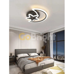 Lustra LED cu Telecomanda Star 3 Tipuri de Lumini 80W Negru