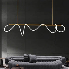 Pendul LED Lungime 120cm 70W cu Telecomanda Urban 3 Tipuri de Lumini Auriu