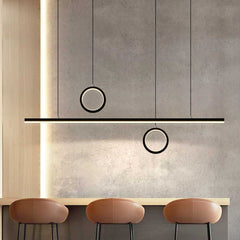 Pendul LED 120cm 54W cu Telecomanda Urban 3 Tipuri de Lumini Negru