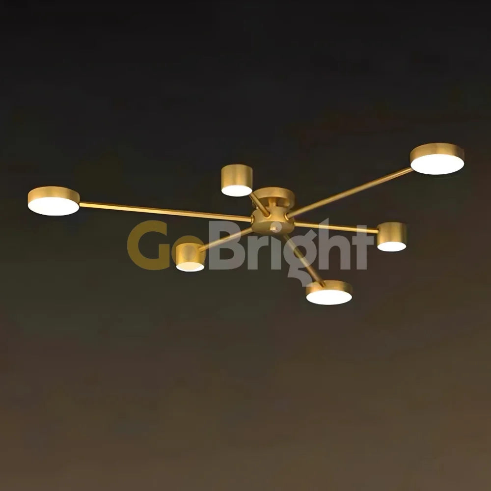 Lustra LED cu Telecomanda Zea 3 Tipuri de Lumini 72W Auriu