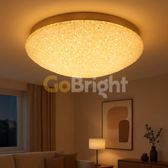 Lustra LED Glow 40cm cu Telecomanda 3 Tipuri de Lumini 50W Auriu