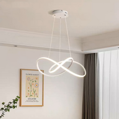 Pendul LED 60cm 104W cu Telecomanda Trinity 3 Tipuri de Lumini Alb