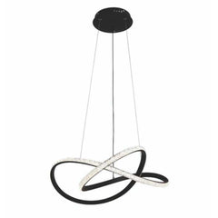 Pendul LED 60cm 104W cu Telecomanda Trinity 3 Tipuri de Lumini Negru