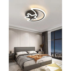 Lustra LED cu Telecomanda Star 3 Tipuri de Lumini 80W Negru