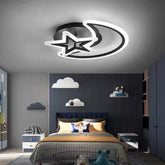 Lustra LED cu Telecomanda Star 3 Tipuri de Lumini 80W Negru