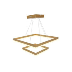 Pendul LED Diametru 50+30cm 112W cu Telecomanda Urban 3 Tipuri de Lumini Auriu