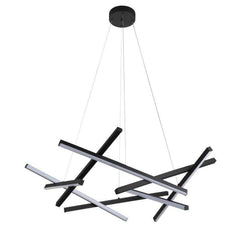 Pendul LED Diametru 70cm 76W cu Telecomanda Trinity 3 Tipuri de Lumini Negru
