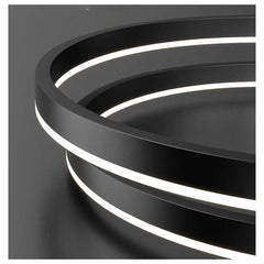Pendul LED Diametru 60 + 40 + 30cm 160W cu Telecomanda Raven 3 Tipuri de Lumini Negru