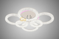 Lustra LED RGB 100W cu Telecomanda Safir 3 Tipuri de Lumini Alb