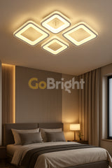 Lustra LED RGB 126W cu Telecomanda Liam 3 Tipuri de Lumini Alb