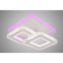 Lustra LED cu Telecomanda Safir 3 Tipuri de Lumini RGB 42W Alb