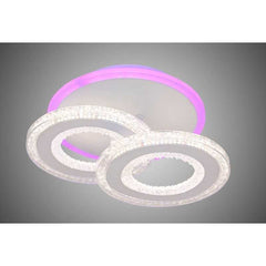 Lustra LED cu Telecomanda Safir 3 Tipuri de Lumini RGB 42W Alb