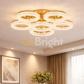 Lustra LED Scarlet 120W cu Telecomanda 3 Tipuri de Lumini Auriu