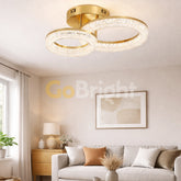 Lustra LED Scarlet 80W cu Telecomanda 3 Tipuri de Lumini Auriu