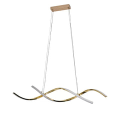 Pendul LED 80cm 76W cu Telecomanda Trinity 3 Tipuri de Lumini Auriu