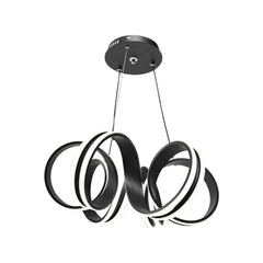 Pendul LED Diametru 60cm 180W cu Telecomanda Trinity 3 Tipuri de Lumini Negru