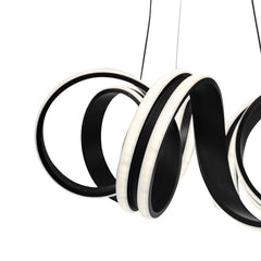 Pendul LED Diametru 60cm 180W cu Telecomanda Trinity 3 Tipuri de Lumini Negru