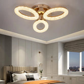 Lustra LED cu Telecomanda Elsabe 3 Tipuri de Lumini 60W Auriu
