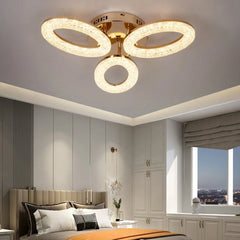 Lustra LED cu Telecomanda Elsabe 3 Tipuri de Lumini 60W Auriu