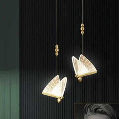 Pendul LED Fluture Trinity 3 Tipuri de Lumini 24W Auriu