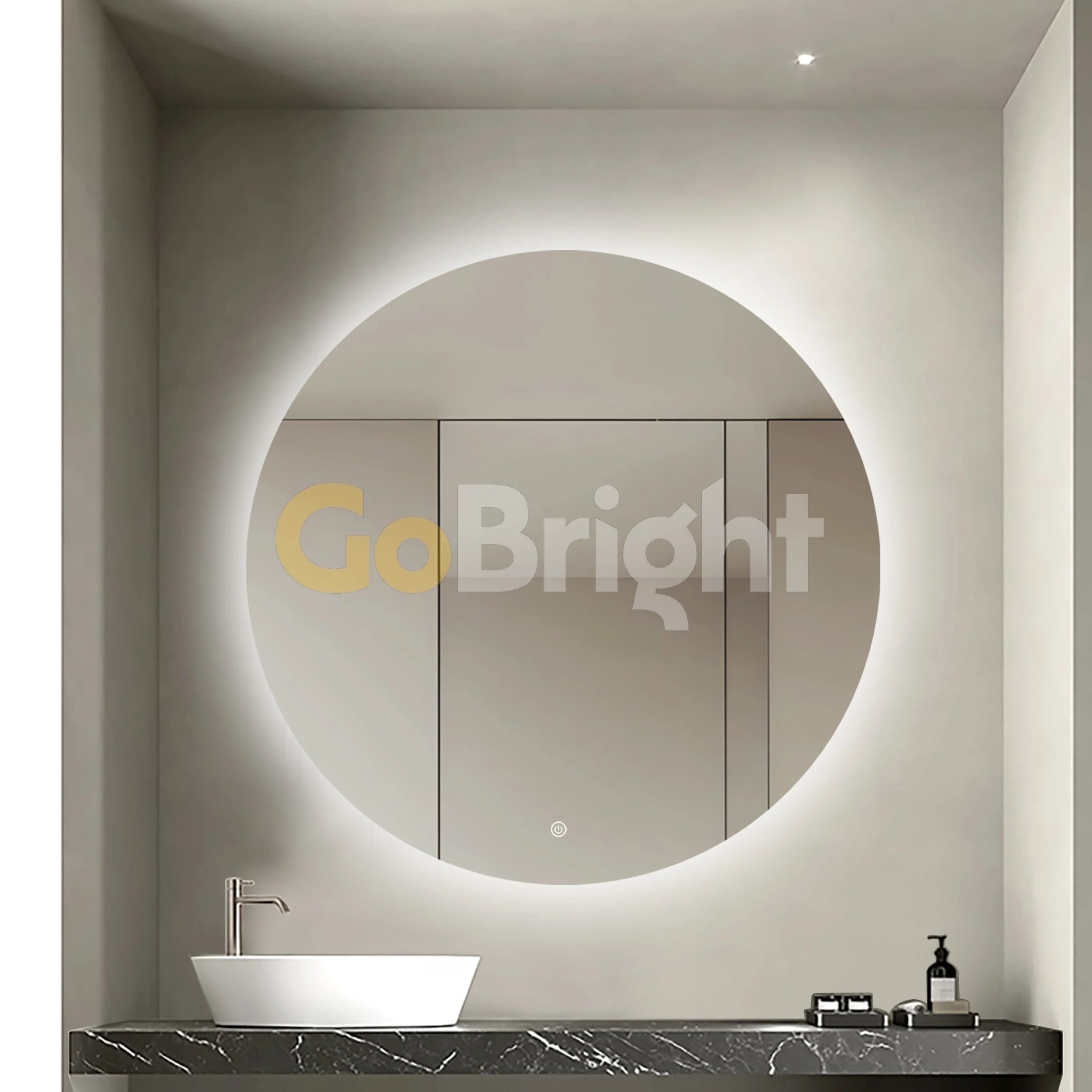 Oglinda LED Premium 70cm Touch 3 Culori Luminoase