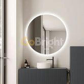 Oglinda LED Smart 60cm Senzor Miscare Dezaburire 3 Culori Luminoase Afisaj Ceas & Temperatura – Sticla Premium 5 mm