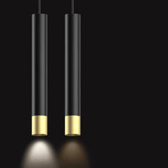 Pendul LED 10W 40cm Urban Lumina Neutra Negru+Auriu