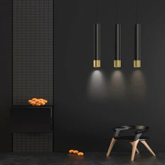 Pendul LED 10W 40cm Urban Lumina Neutra Negru+Auriu