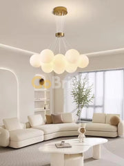 Pendul Clouds Reglabil 13xE27 Auriu