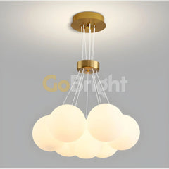Pendul Clouds Reglabil 7xE27 Auriu