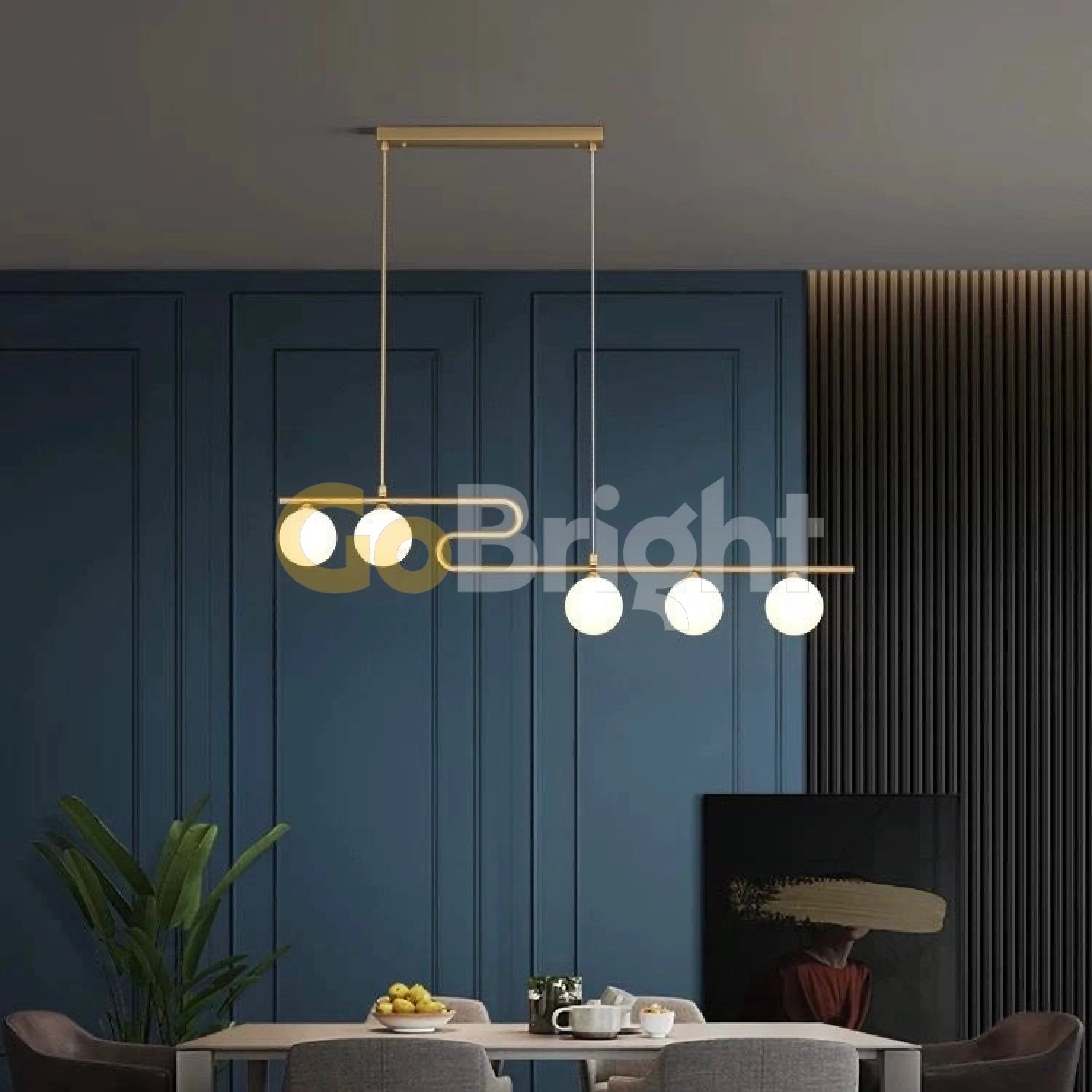 Pendul Jolie 5xG9 100cm Auriu