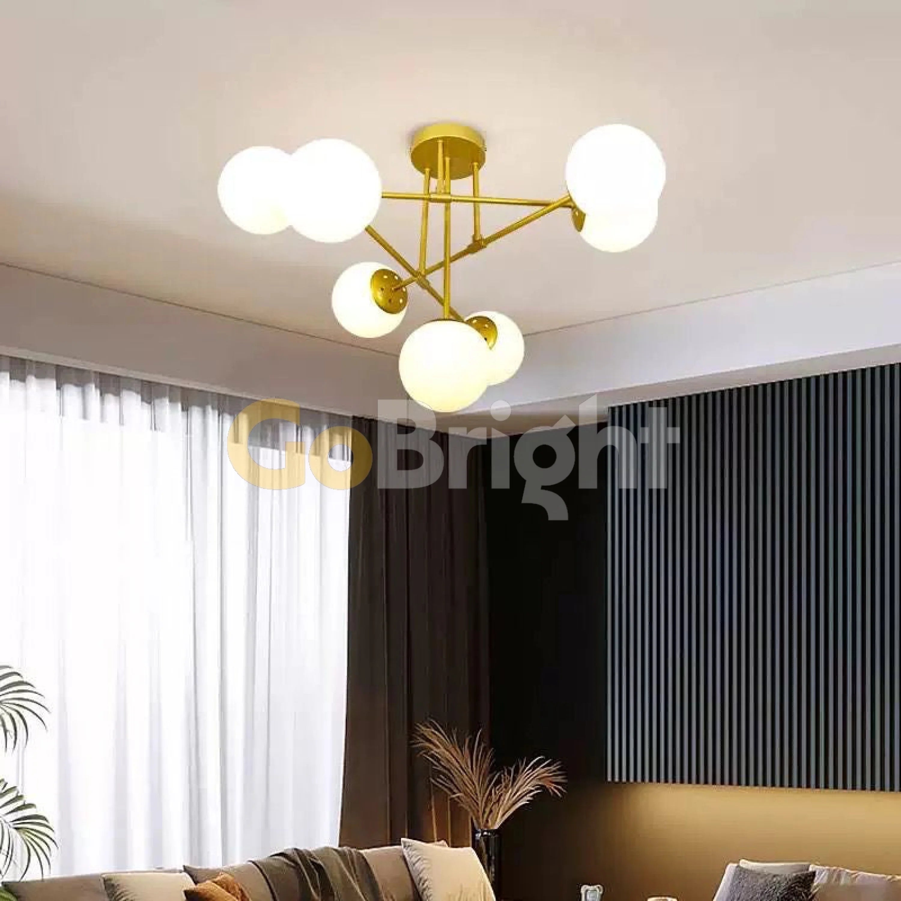 Pendul Jolie 6xE27 60cm Auriu