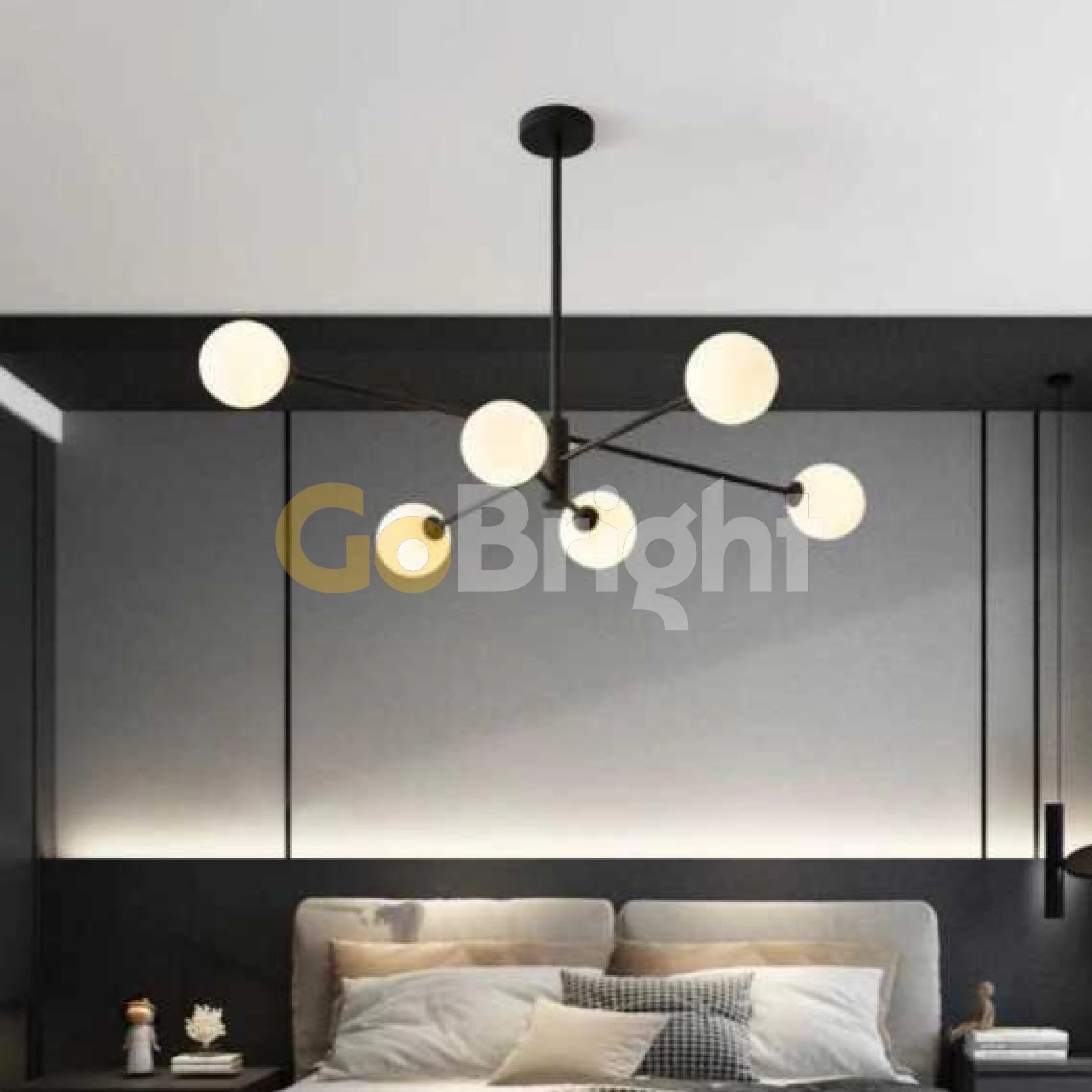 Pendul Jolie 6xE27 Diametru 75cm Negru