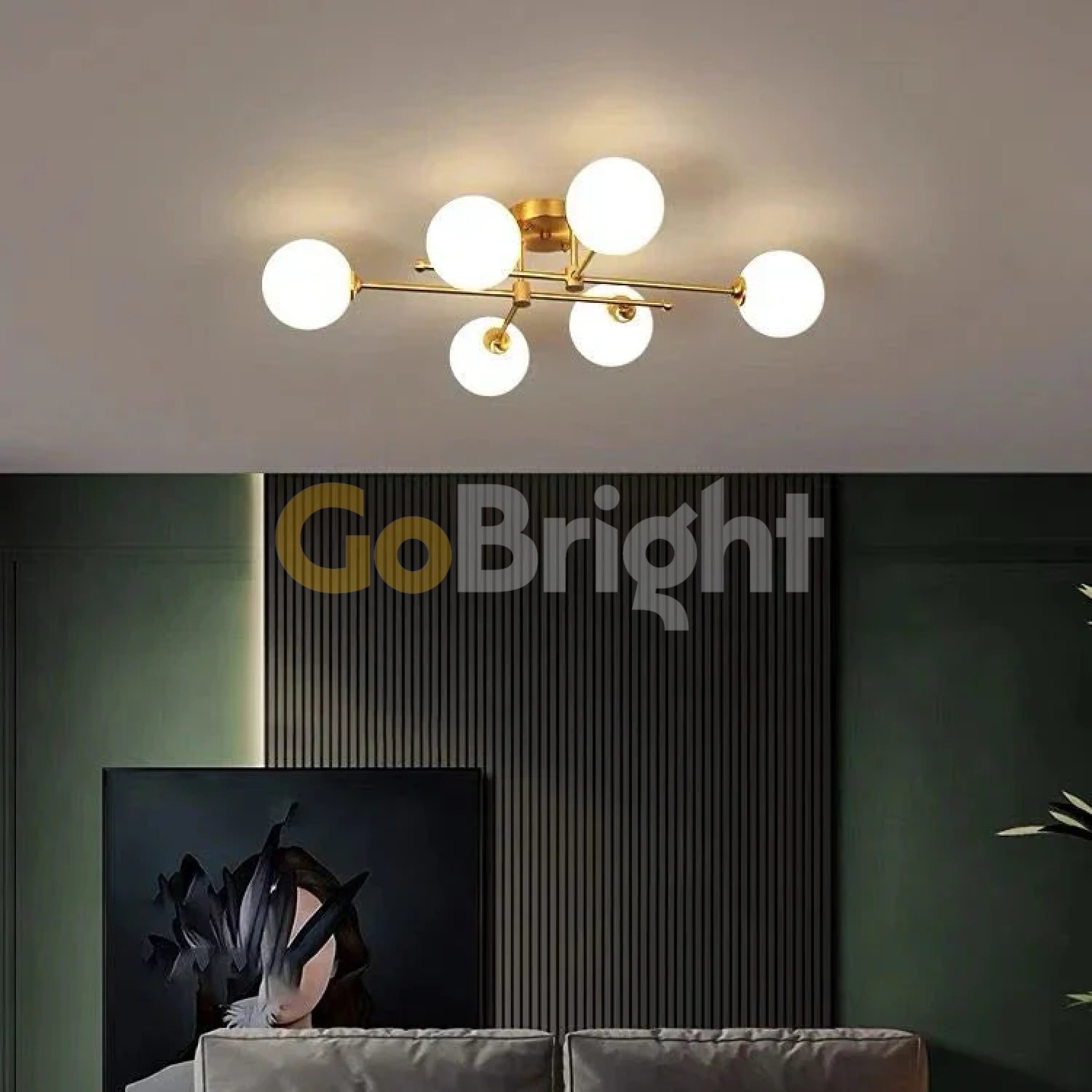 Pendul Jolie 6xG9 50cm Auriu