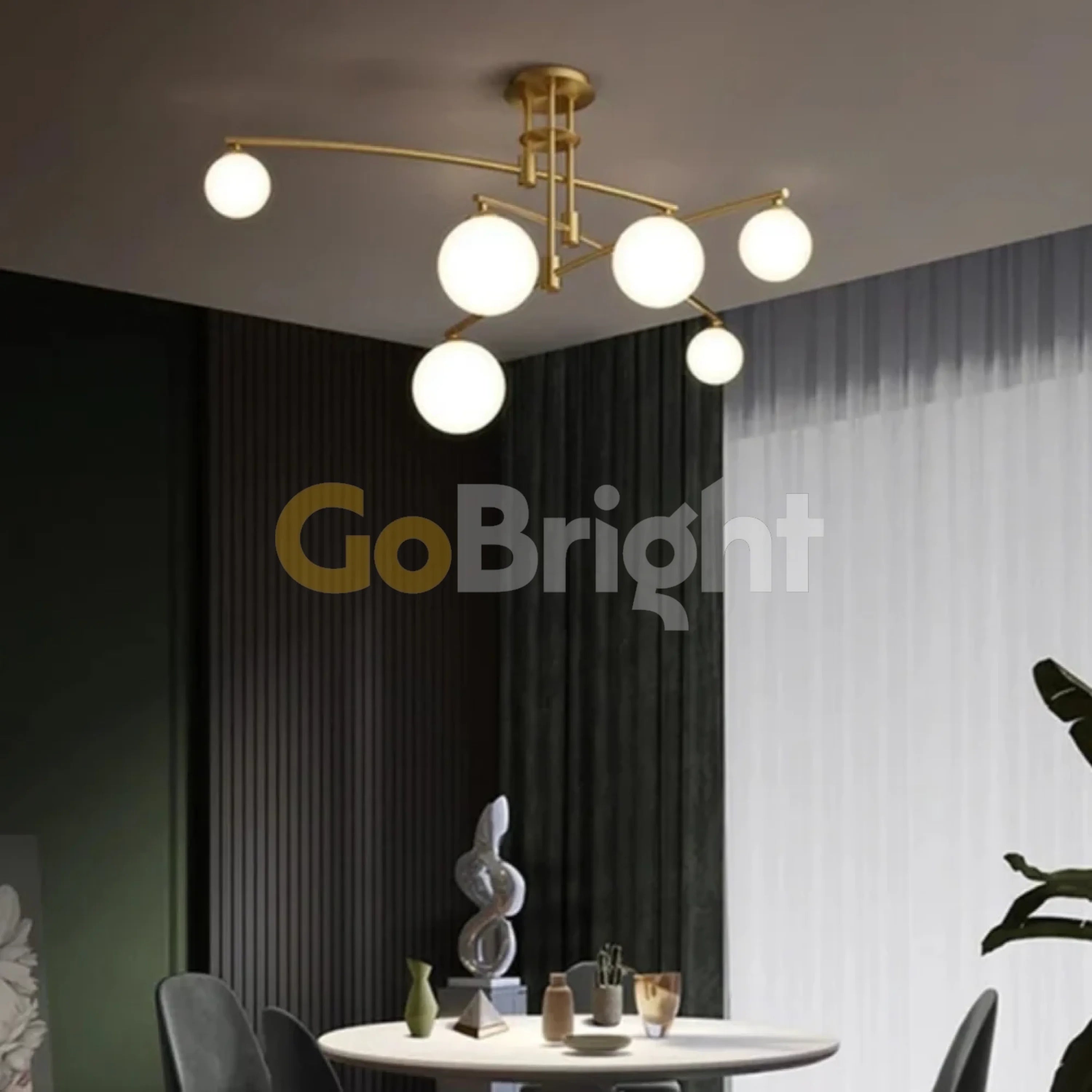 Pendul Jolie 6xG9 Becuri Incluse Diametru 100cm Auriu