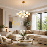 Pendul Jolie Reglabil 15xG9 Diametru 60cm Auriu