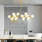 Pendul Jolie Reglabil 16xG9 Lungime 80cm Auriu