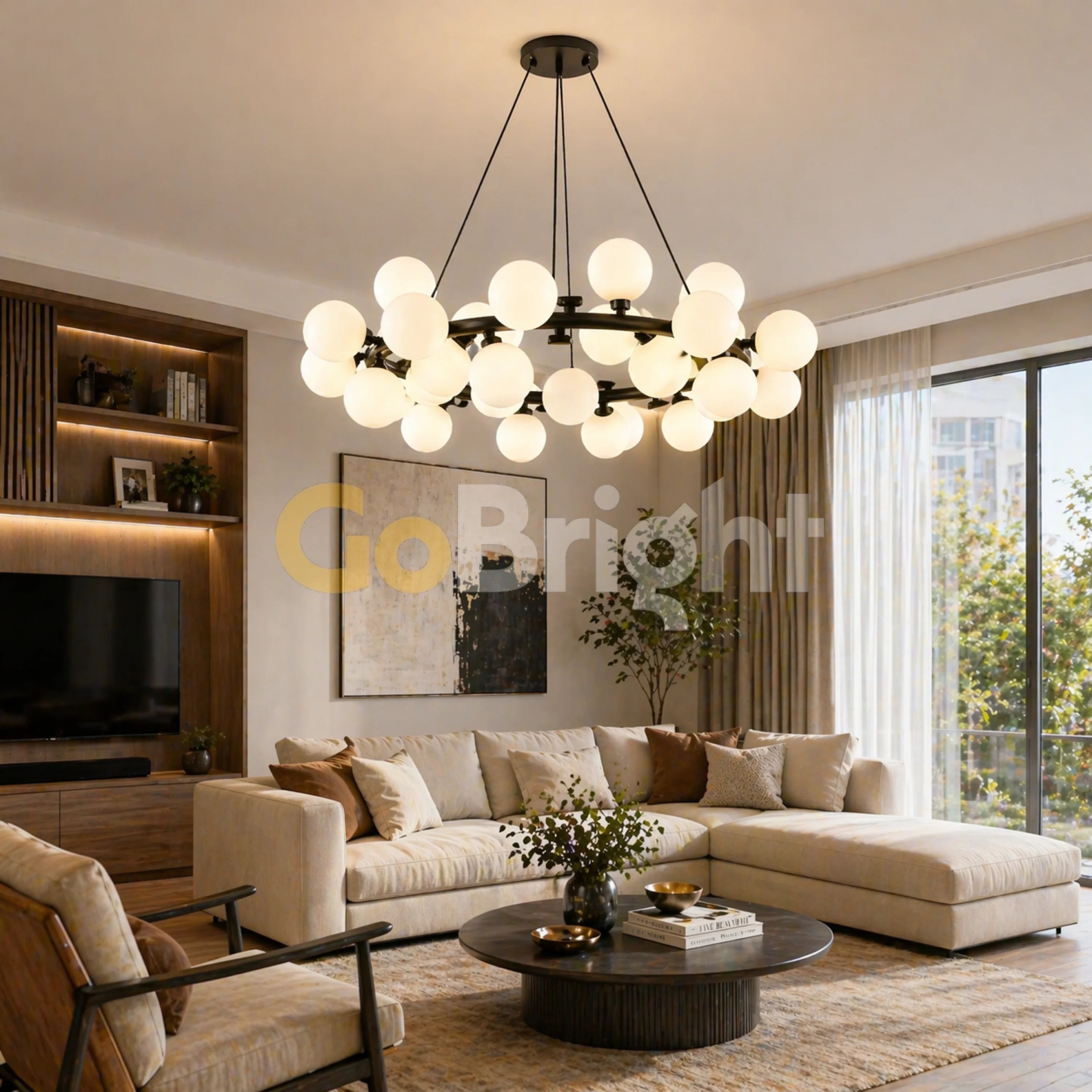 Pendul Jolie Reglabil 25xG9 Diametru 65cm Negru