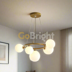 Pendul Jolie Reglabil 5xG9 Diametru 60cm Auriu