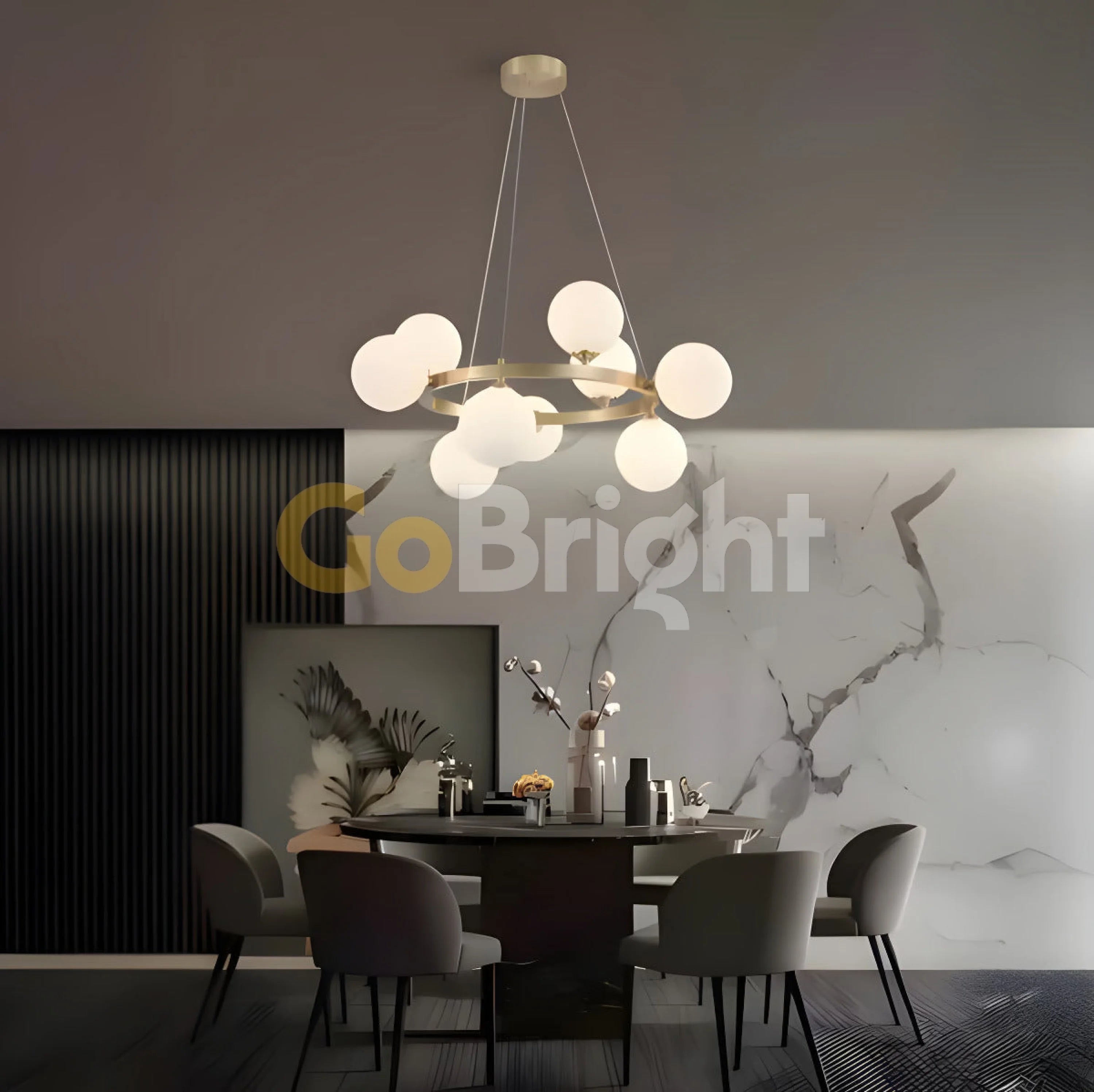 Pendul Jolie Reglabil 9xG9 Diametru 70cm Auriu