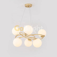 Pendul Kris Reglabil 6xE27 68cm Auriu