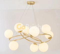 Pendul Kris Reglabil 8xE27 78cm Auriu