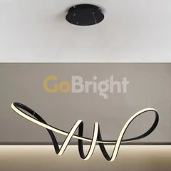 Pendul LED 160W 65cm cu Telecomanda Urban 3 Tipuri de Lumini Negru