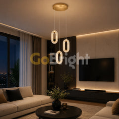 Pendul LED 30W cu Telecomanda Urban 3 Tipuri de Lumini Auriu