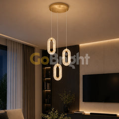 Pendul LED 30W cu Telecomanda Urban 3 Tipuri de Lumini Auriu