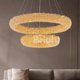 Pendul LED 60 + 40cm 100W cu Telecomanda Glow 3 Tipuri de Lumini Auriu